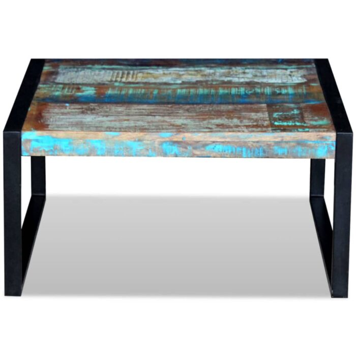 Table basse Bois de récupération massif 80x80x40 cm – Image 5