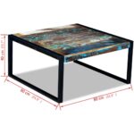Table basse Bois de récupération massif 80x80x40 cm – Image 7