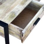 Table basse avec 2 tiroirs Bois de manguier massif 100x60x40 cm – Image 6