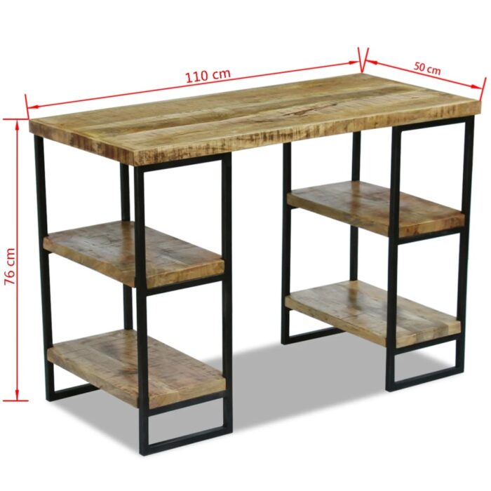 Bureau en bois de manguier 110 x 50 x 76 cm – Image 7