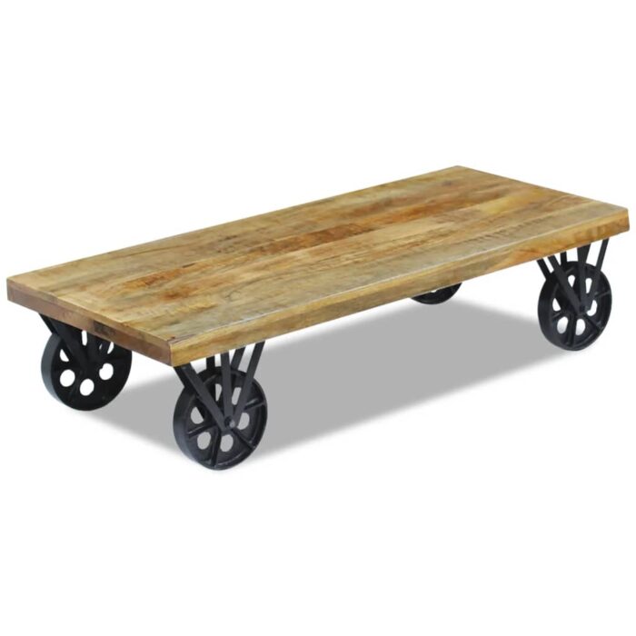 Table basse bois de manguier 120x60x30 cm – Image 1