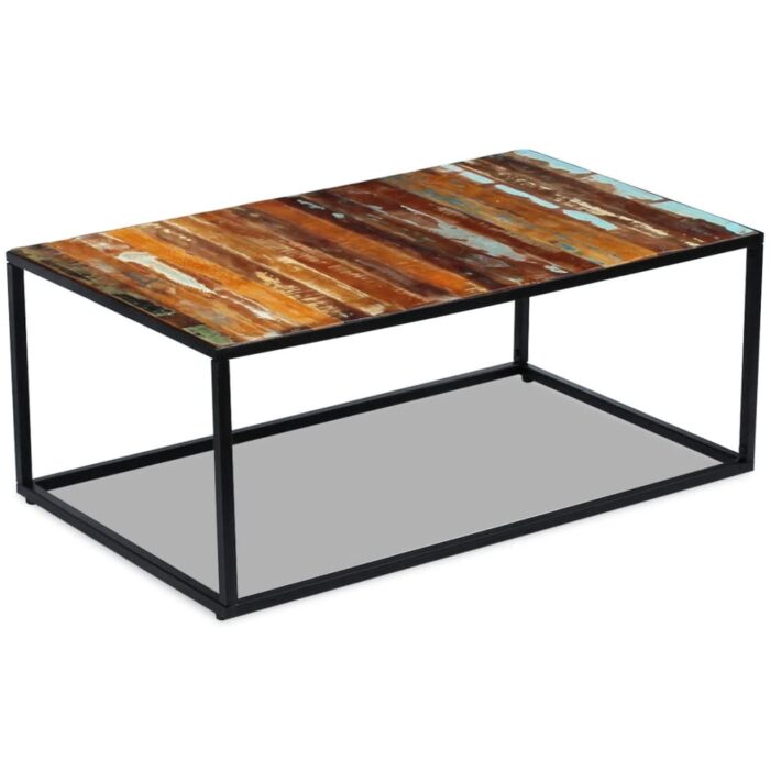 Table basse Bois de récupération massif 100x60x40 cm – Image 1