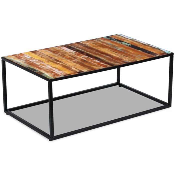 Table basse Bois de récupération massif 100x60x40 cm – Image 4