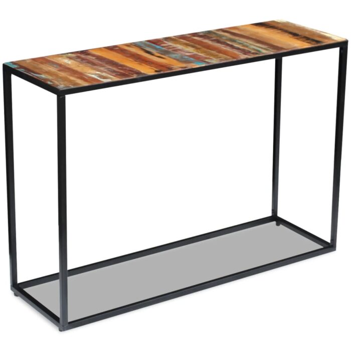 Table console Bois de récupération massif 110x35x76 cm – Image 1