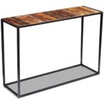 Table console Bois de récupération massif 110x35x76 cm – Image 2