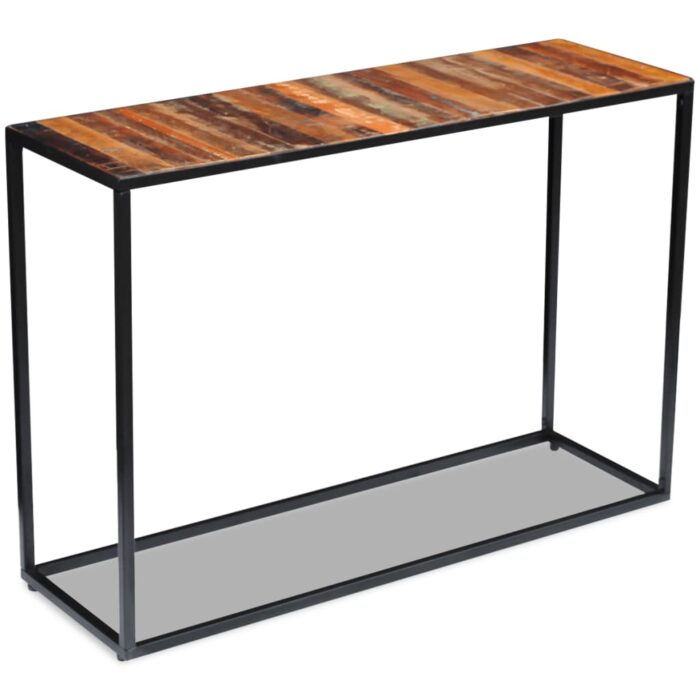 Table console Bois de récupération massif 110x35x76 cm – Image 3