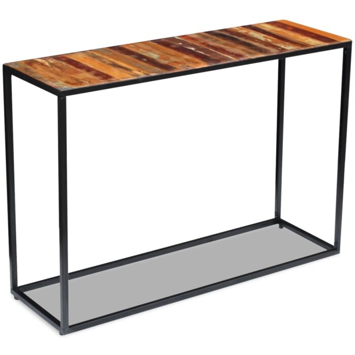 Table console Bois de récupération massif 110x35x76 cm – Image 4