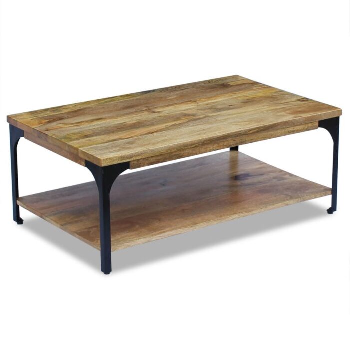 Table basse Bois de manguier 100x60x38 cm – Image 2