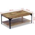 Table basse Bois de manguier 100x60x38 cm – Image 6