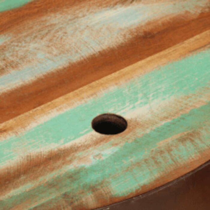 Ensemble de 2 tables basses Bois de récupération massif – Image 11