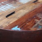 Ensemble de 2 tables basses Bois de récupération massif – Image 2