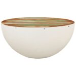 Table basse Forme de bol Bois de récupération massif 60x60x30cm – Image 8