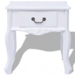 Table de chevet 2 pcs MDF Blanc – Image 2