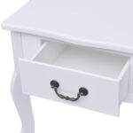 Table de chevet 2 pcs MDF Blanc – Image 3