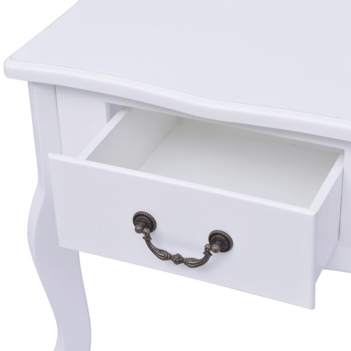 Table de chevet 2 pcs MDF Blanc – Image 3