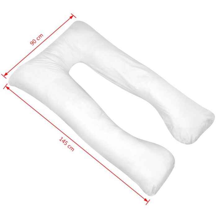 Coussin de grossesse 90 x 145 cm Blanc – Image 3
