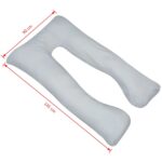 Coussin de grossesse 90 x 145 cm Gris – Image 3