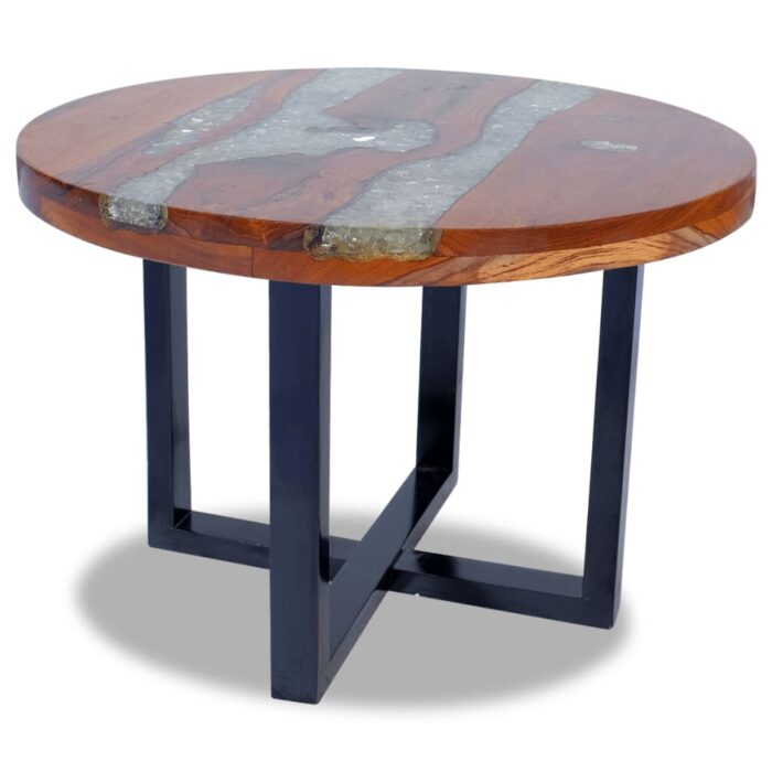 Table basse Teck Résine 60 cm – Image 4