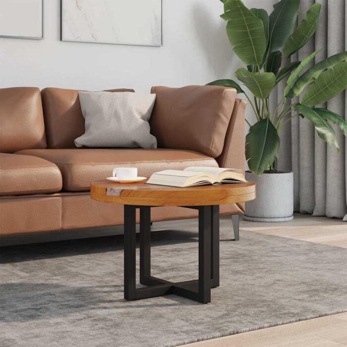 Table basse Teck Résine 60 cm – Image 1