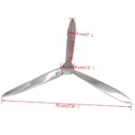 Hélice murale Aluminium Argenté 70 cm – Image 4