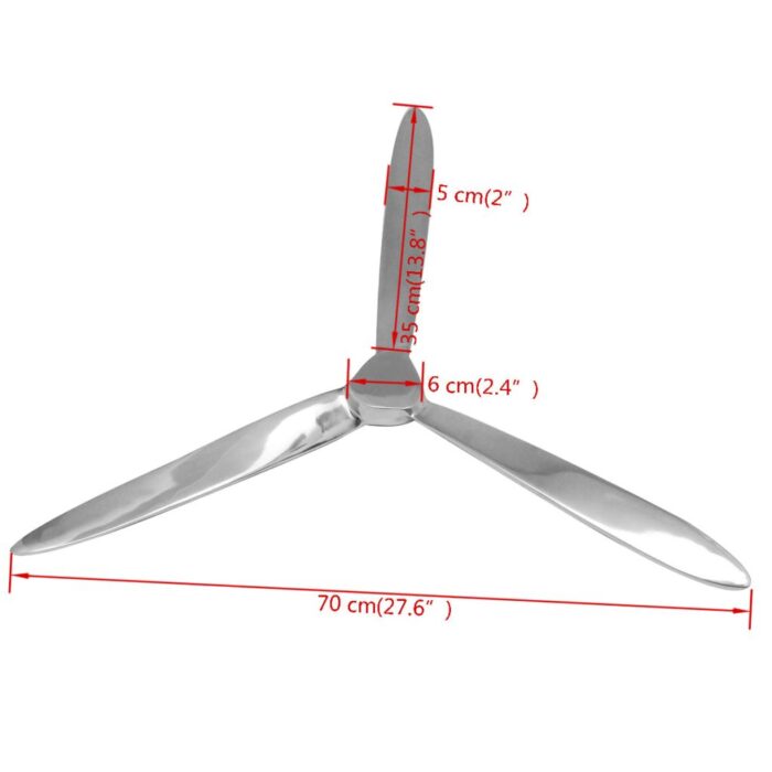 Hélice murale Aluminium Argenté 70 cm – Image 4