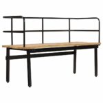 Banc 120 x 40 x 70 cm Bois de manguier massif – Image 3