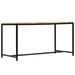 Table à manger 140x70x75 cm Bois de manguier massif brut – Image 2
