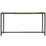 Table à manger 140x70x75 cm Bois de manguier massif brut – Image 3