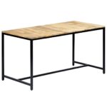 Table à manger 140x70x75 cm Bois de manguier massif brut – Image 7