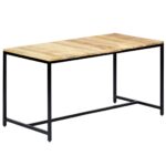 Table à manger 140x70x75 cm Bois de manguier massif brut – Image 8