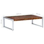 Table basse 120x60x35 cm Bois de récupération solide – Image 5