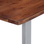 Table basse avec bord naturel 115x60x40 cm Bois d'acacia massif – Image 2