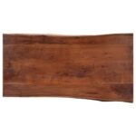 Table basse avec bord naturel 115x60x40 cm Bois d'acacia massif – Image 4