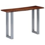 Table console 115x35x76 cm Bois d'acacia massif et fer – Image 10