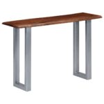 Table console 115x35x76 cm Bois d'acacia massif et fer – Image 7