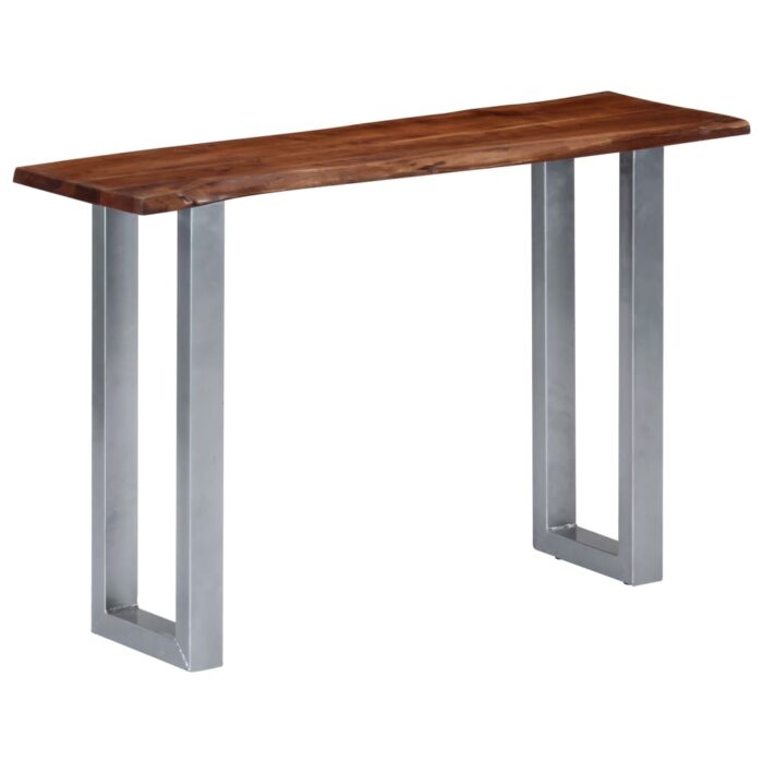 Table console 115x35x76 cm Bois d'acacia massif et fer – Image 9
