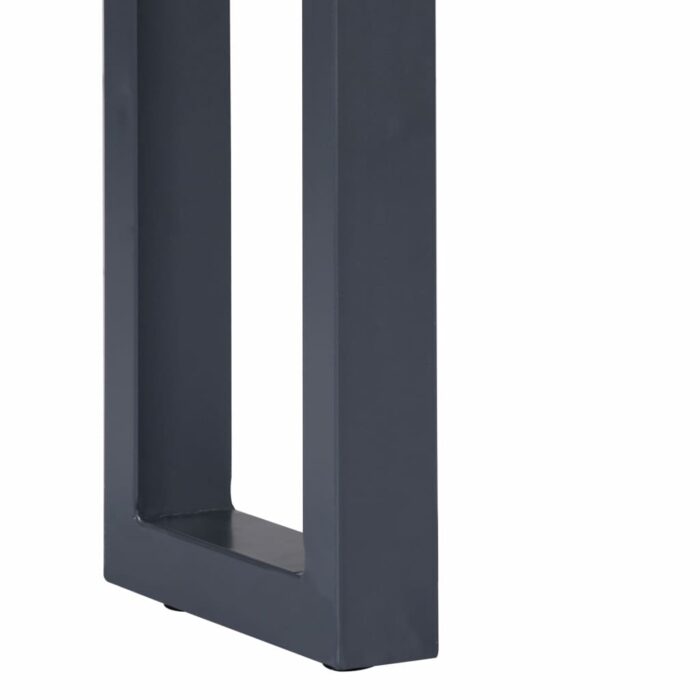 Table console Gris 115 x 35 x 76 cm Bois d'acacia massif et fer – Image 2