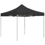 Tente de réception pliable Aluminium 3 x 3 m Anthracite
