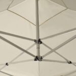 Tente de réception pliable avec parois Aluminium 3 x 3 m Crème – Image 7