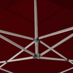 Tente de réception pliable avec parois Aluminium 3x3 m Bordeaux – Image 2
