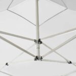 Tente de réception pliable avec parois Aluminium 3x3 m Blanc – Image 2
