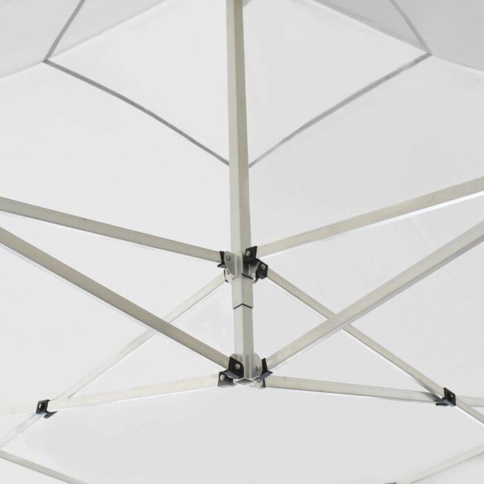 Tente de réception pliable avec parois Aluminium 3x3 m Blanc – Image 2