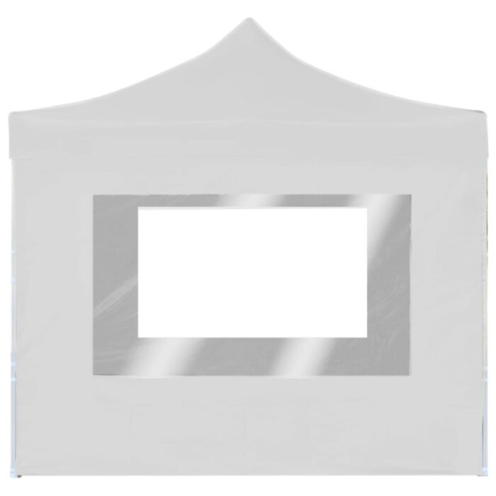 Tente de réception pliable avec parois Aluminium 3x3 m Blanc – Image 6