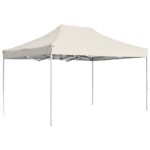 Tente de réception pliable Aluminium 4,5x3 m Crème