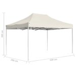 Tente de réception pliable Aluminium 4,5x3 m Crème – Image 7