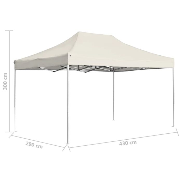 Tente de réception pliable Aluminium 4,5x3 m Crème – Image 7