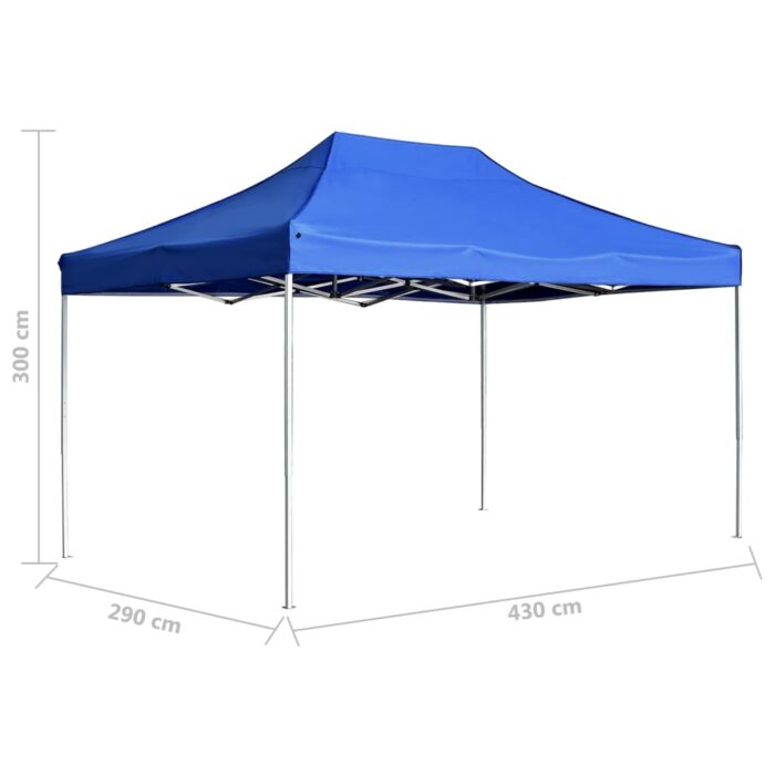 Tente de réception pliable Aluminium 4,5x3 m Bleu – Image 7