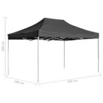 Tente de réception pliable Aluminium 4,5x3 m Anthracite – Image 7