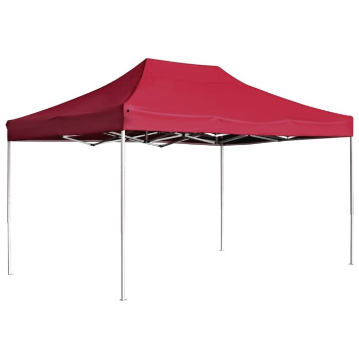 Tente de réception pliable Aluminium 4,5x3 m Bordeaux – Image 1