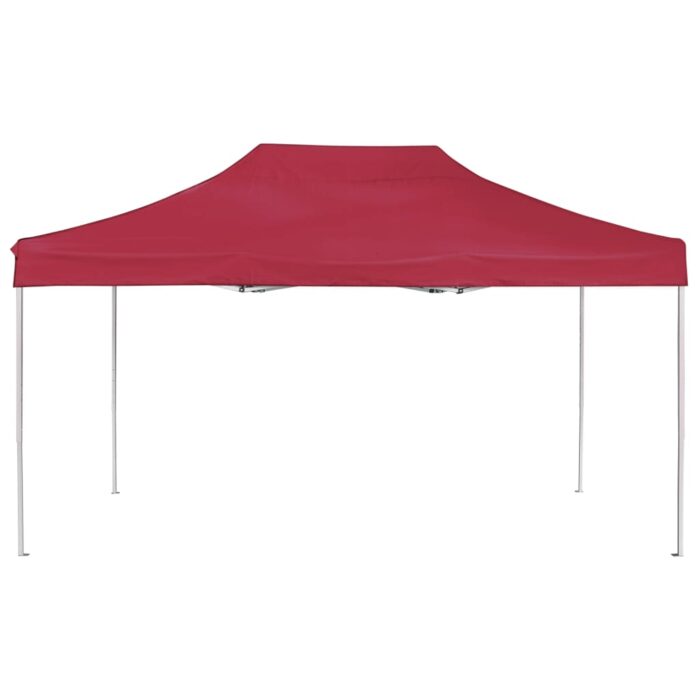Tente de réception pliable Aluminium 4,5x3 m Bordeaux – Image 2